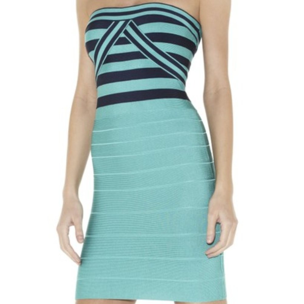 Herve Leger Strapless Bandage Dress